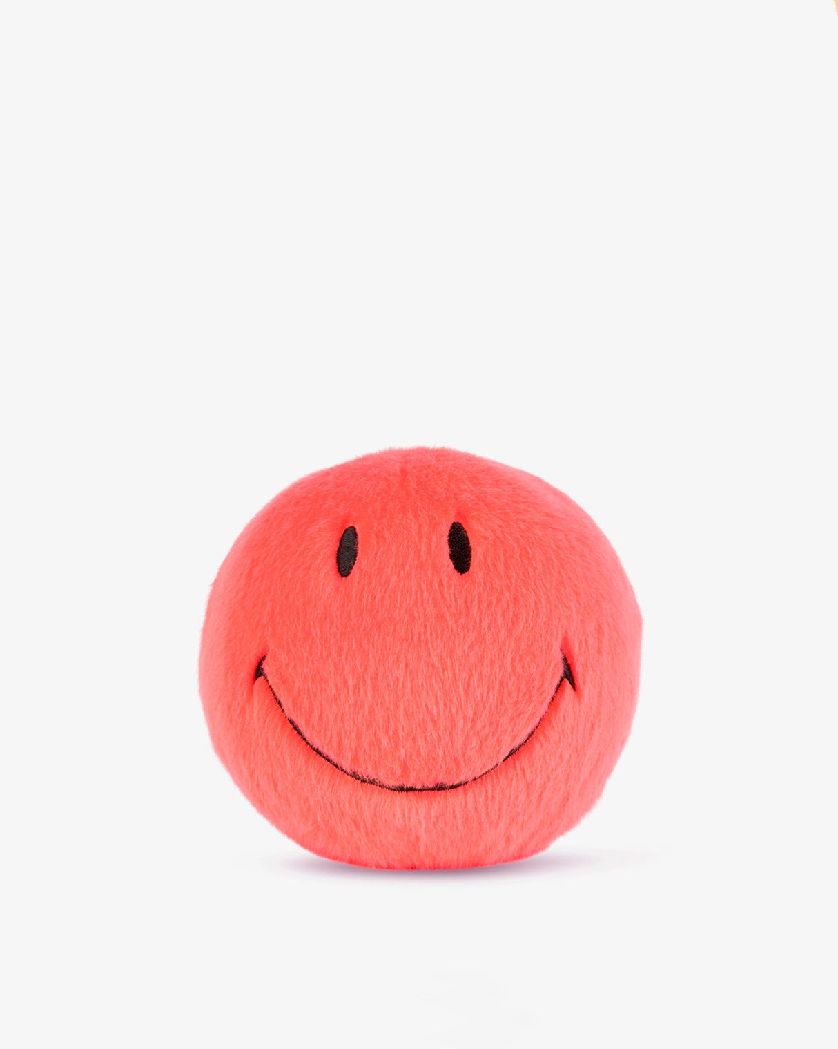 Bright-Coral-Smiley-Fuzzy-Soft-Toy