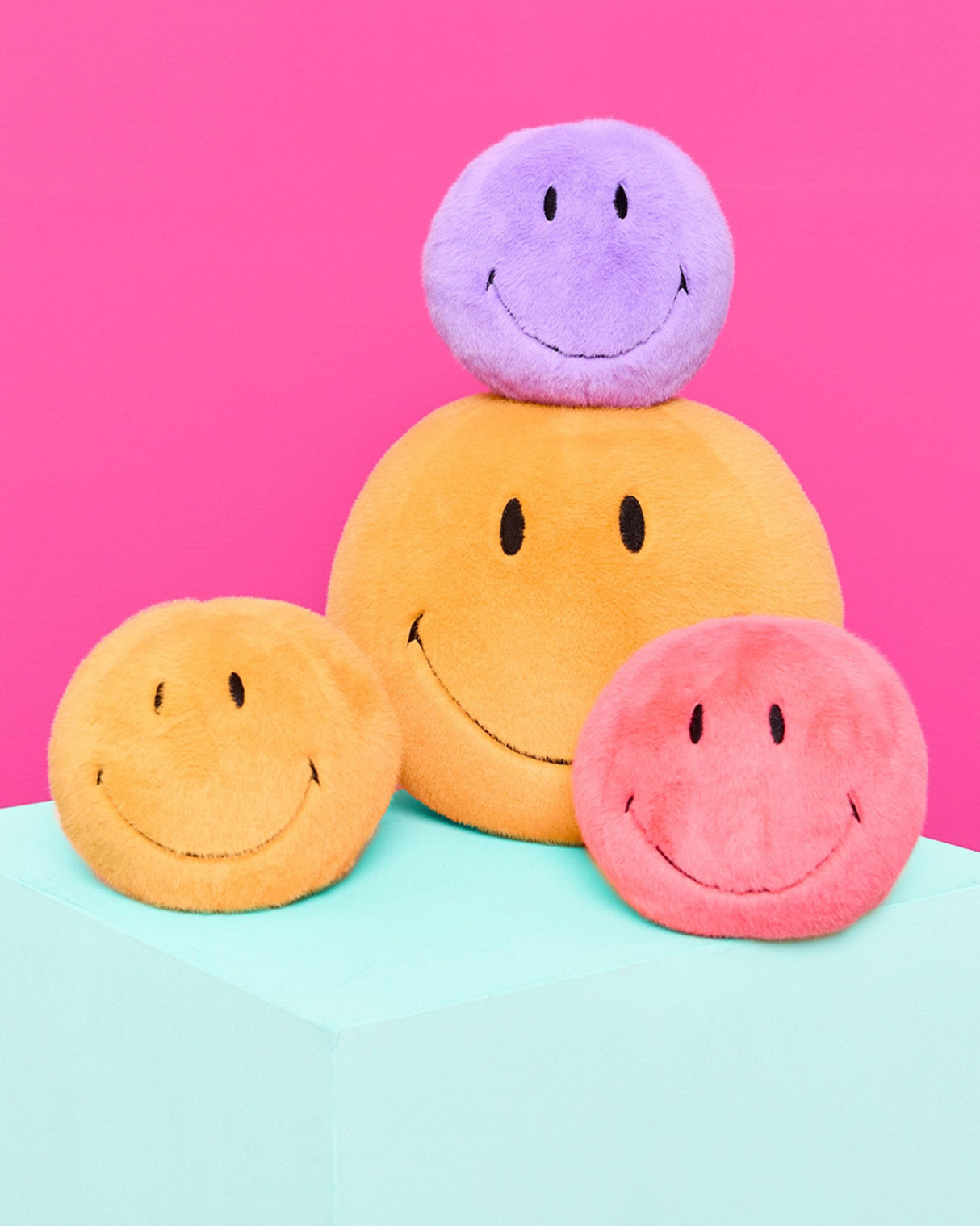 Yellow Smiley Fuzzy Soft Toy