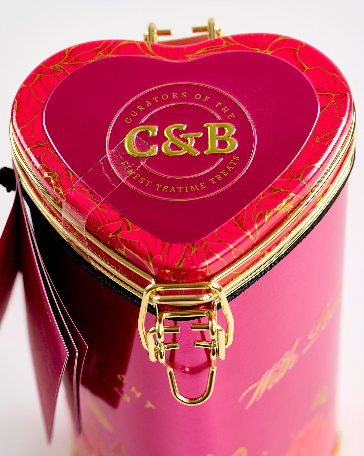C&B Strawberry & White Chocolate Biscuits 'With Love' Tin