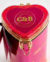 C&B Strawberry & White Chocolate Biscuits 'With Love' Tin