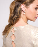Nette Crystal & Pearl Drop Earrings