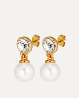 Nette Crystal & Pearl Drop Earrings
