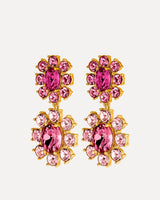 Lina Rose & Pink Crystal Chandelier Earrings