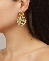 Monza Crystal Coin Drop Earrings