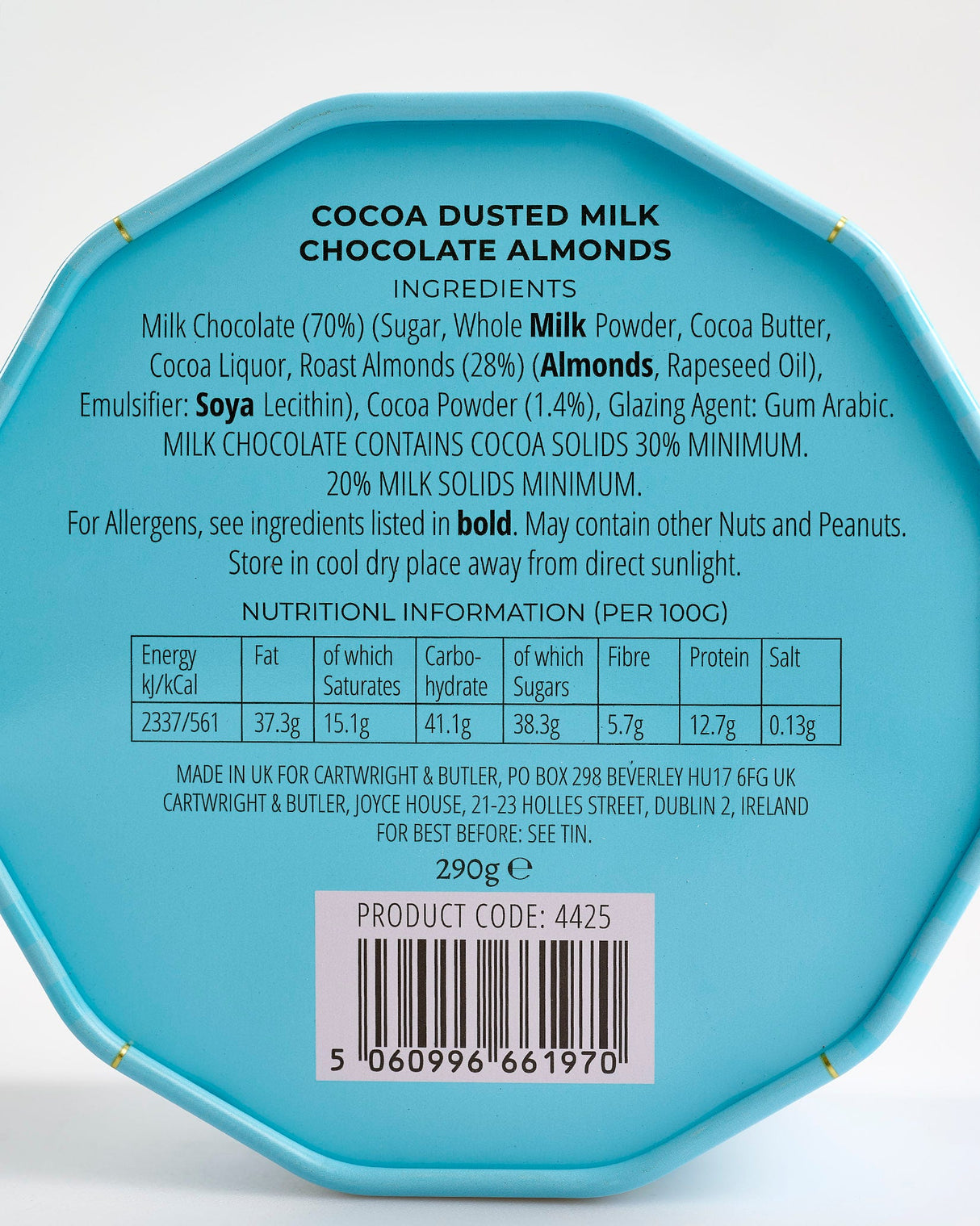 C&B Milk Chocolate Almonds Tin