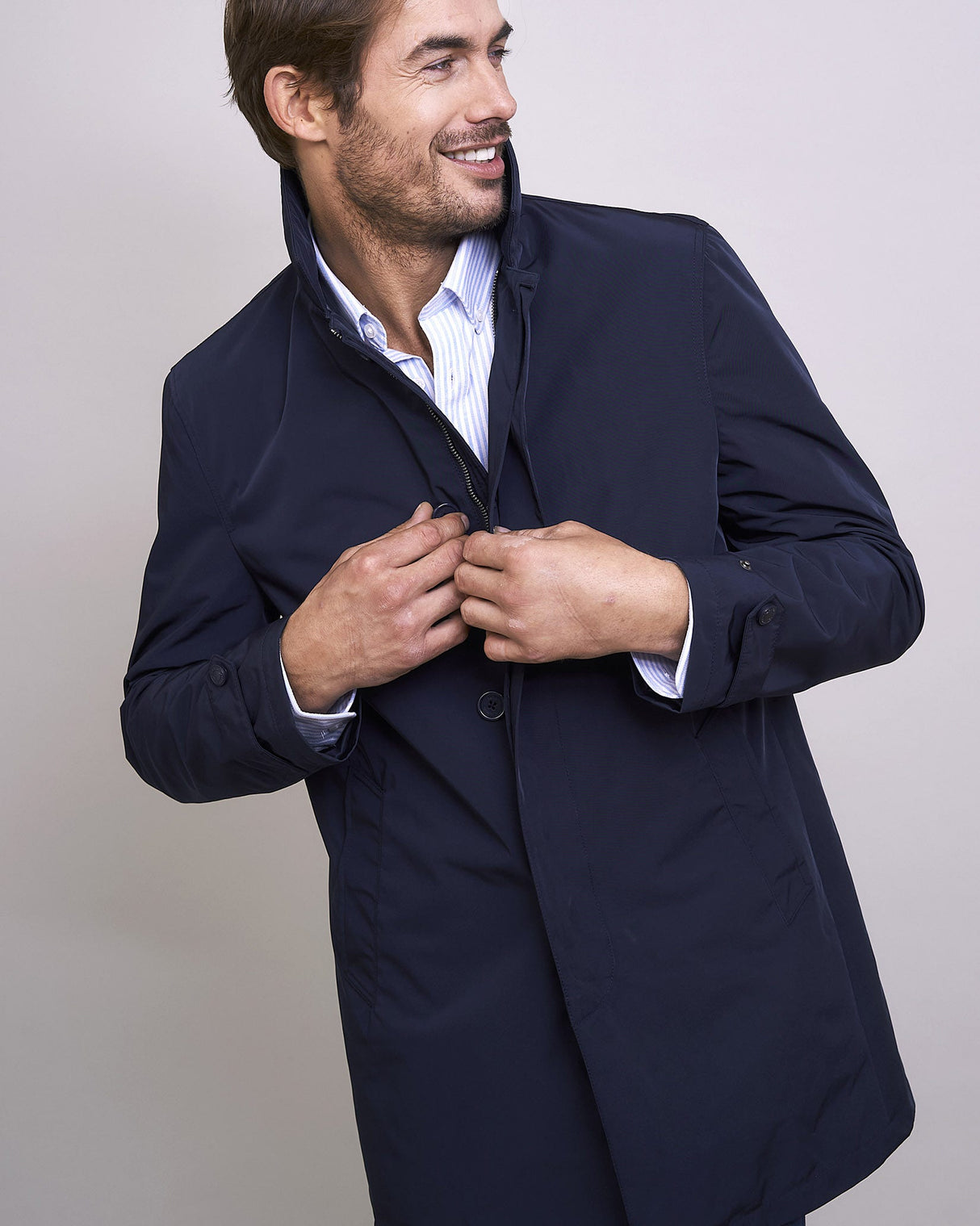 Navy-Water-Resistant-Mac-Jacket