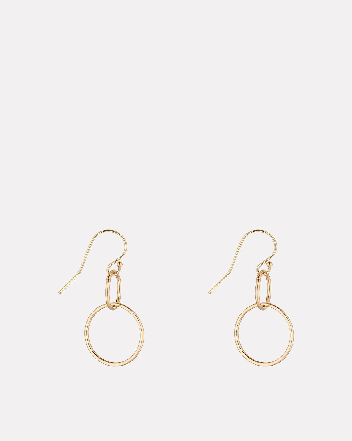Double-Circle-Gold-Filled-Drop-Earrings