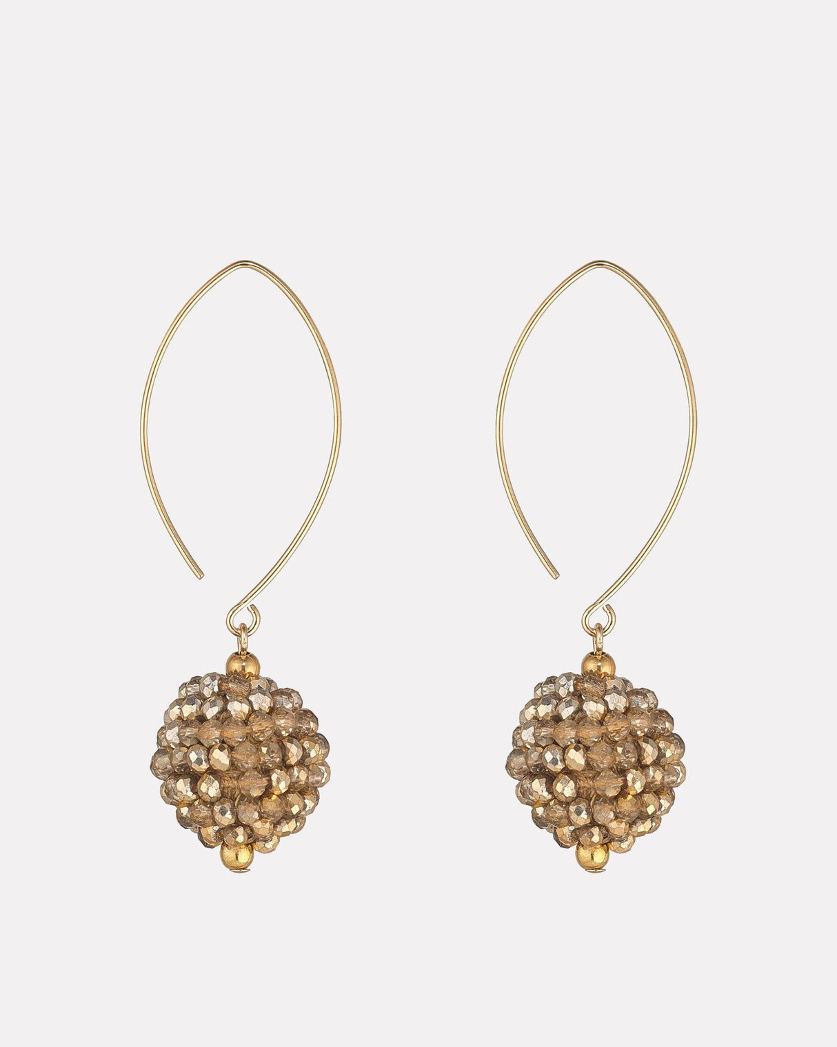 Mocha-Cluster-Oval-Gold-Filled-Earrings