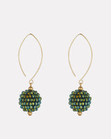 Emerald-Green-Cluster-Oval-Gold-Filled-Earrings
