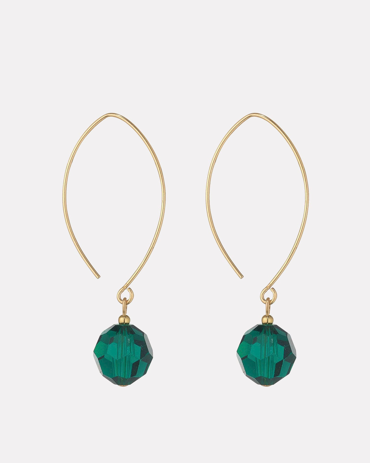 Emerald-Green-Globe-Oval-Gold-Filled-Earrings