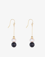 Gold-Filled-Pearl-Black-Agate-Pin-Earrings