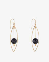 Gold-Filled-Black-Agate-Oval-Chandelier-Earrings