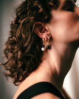 Gold-Filled-Pearl-Black-Agate-Clip-Hoop-Earrings