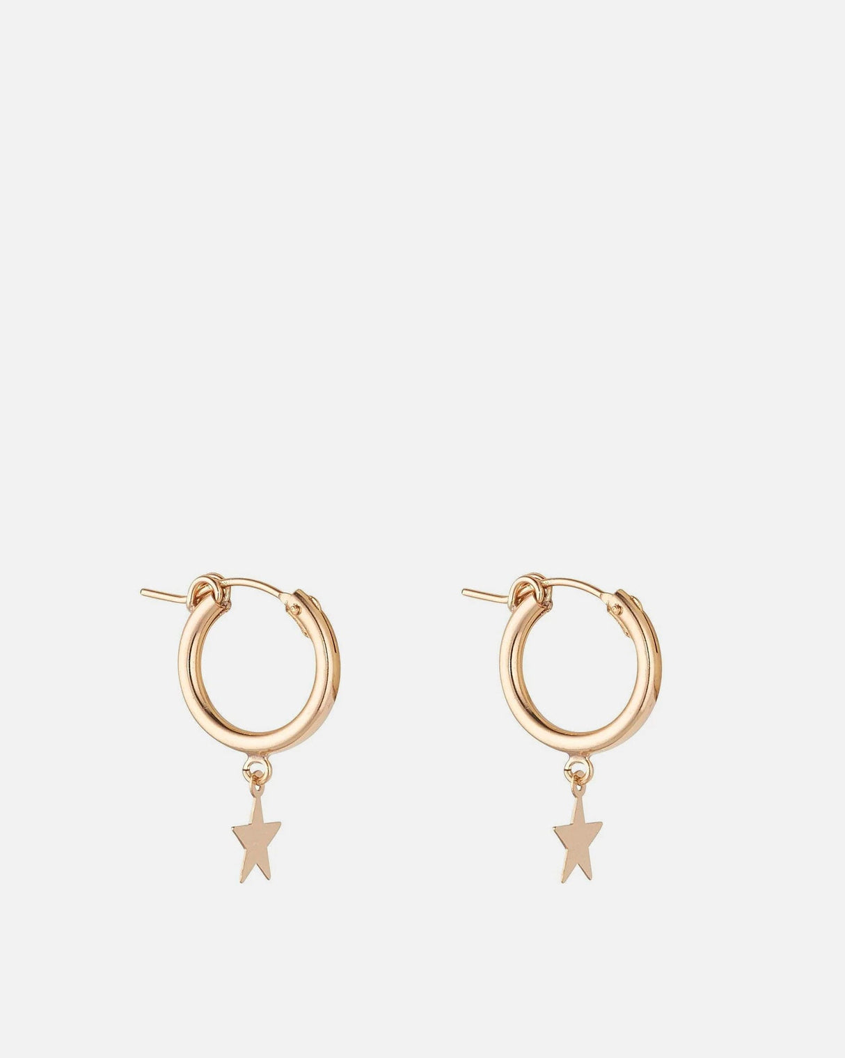 Gold-Filled-Star-Charm-Clip-Hoop-Earrings