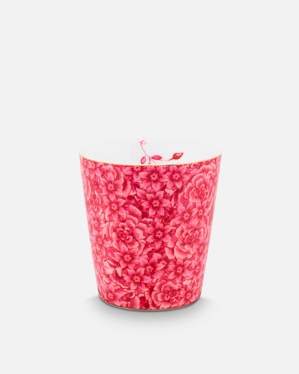 Royal-Stripes-Dark-Pink-Flower-Handleless-Mug-Tea-Tip-Set