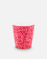 Royal Stripes Dark Pink Flower Handleless Mug & Tea Tip Set