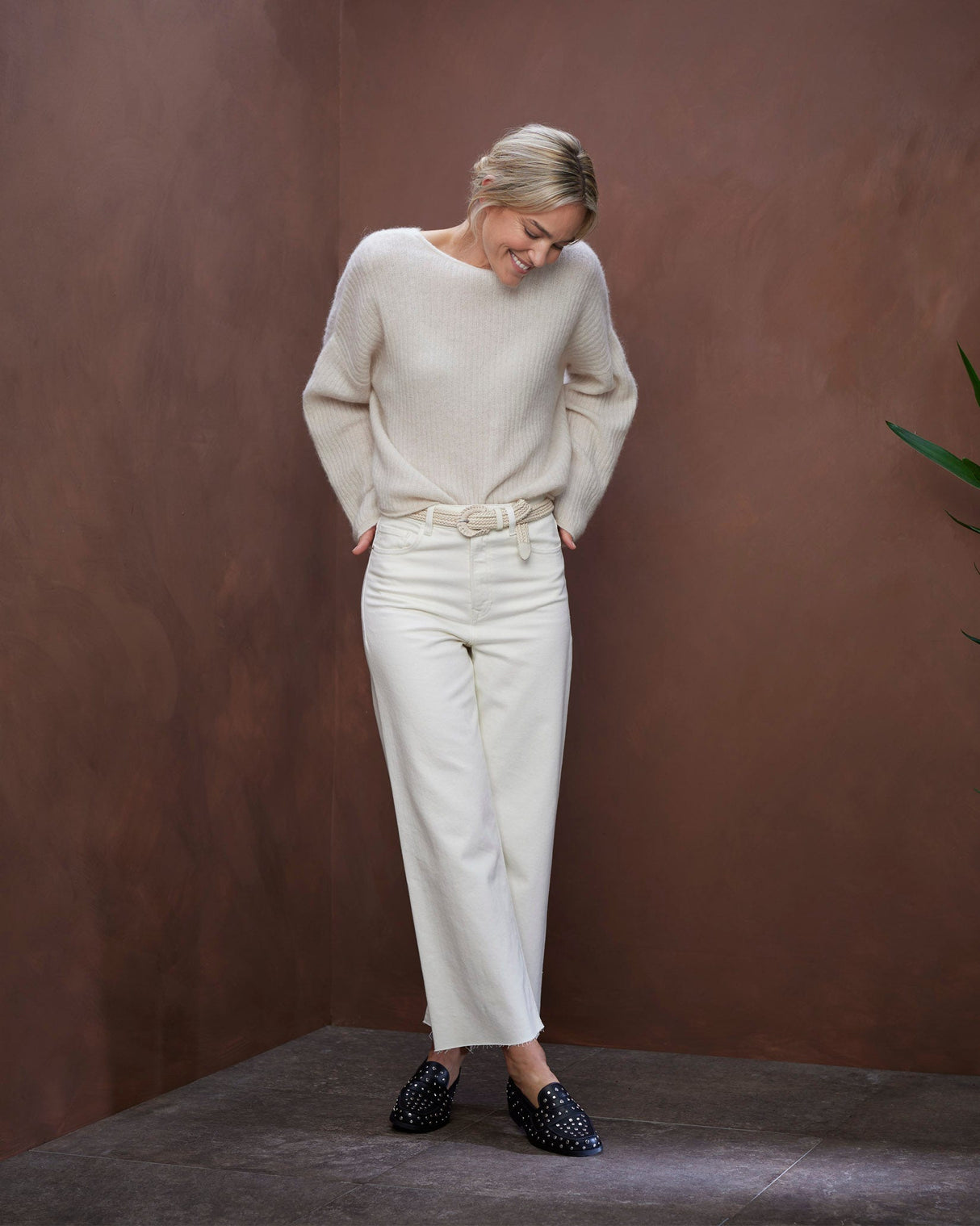 Summer Sand Ymma Open Back Knit Jumper