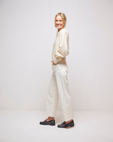 Summer Sand Vee Keyhole Tie Blouse