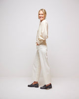 Summer Sand Vee Keyhole Tie Blouse