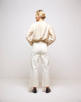 Summer Sand Vee Keyhole Tie Blouse