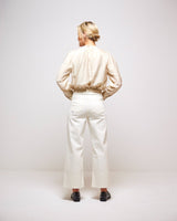 Summer Sand Vee Keyhole Tie Blouse