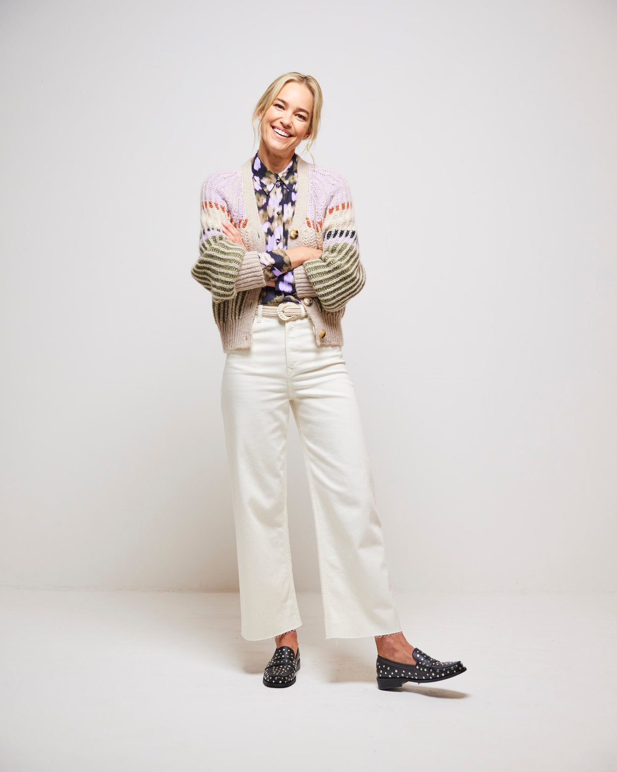 Pastel Lilac Rosanna Mohair Blend Cardigan