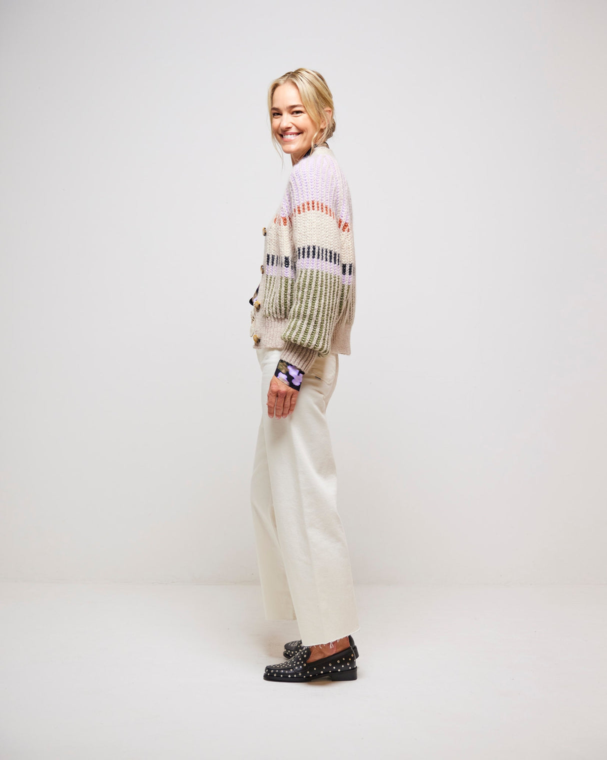 Pastel Lilac Rosanna Mohair Blend Cardigan