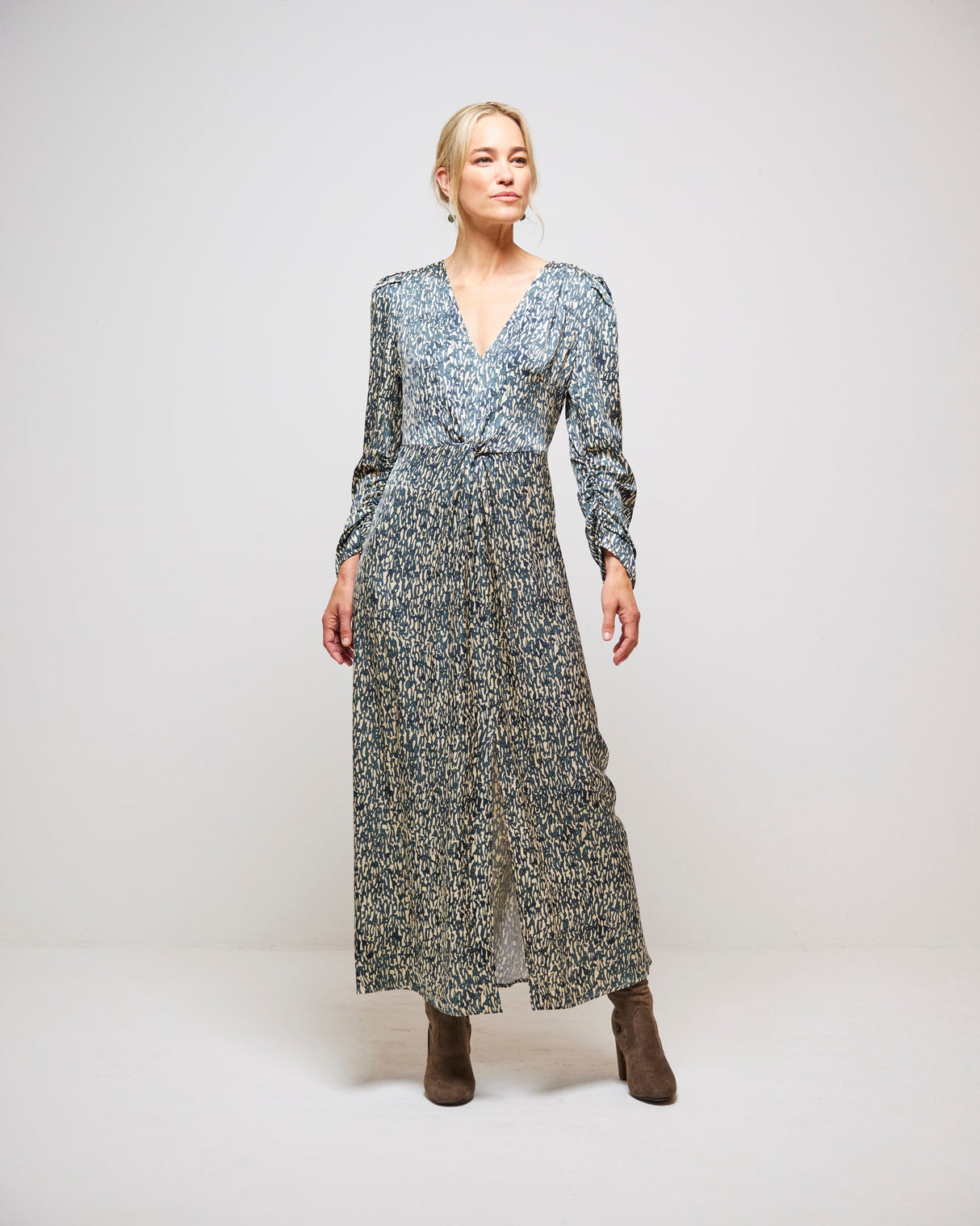Woodland Grey Luna Maxi Dress