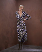 Black Cast Floral Print Maxi Dress