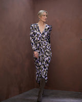 Black Cast Floral Print Maxi Dress