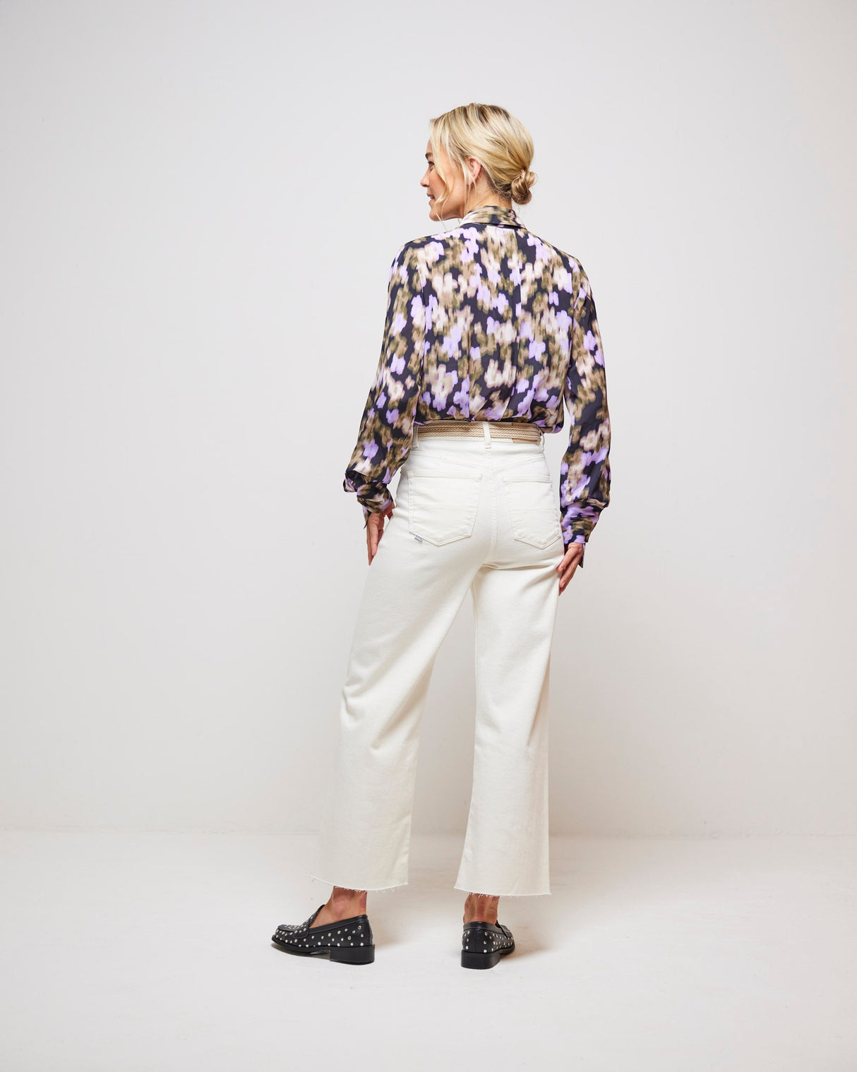 Black Cast Floral Print Shirt