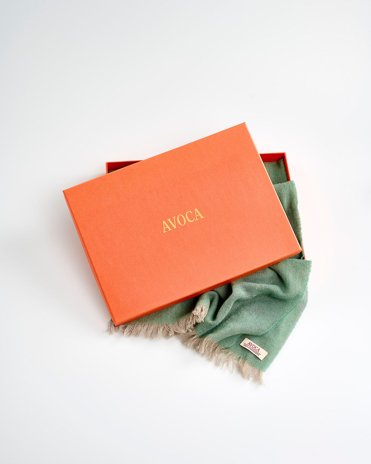 Green 100% Cashmere Scarf