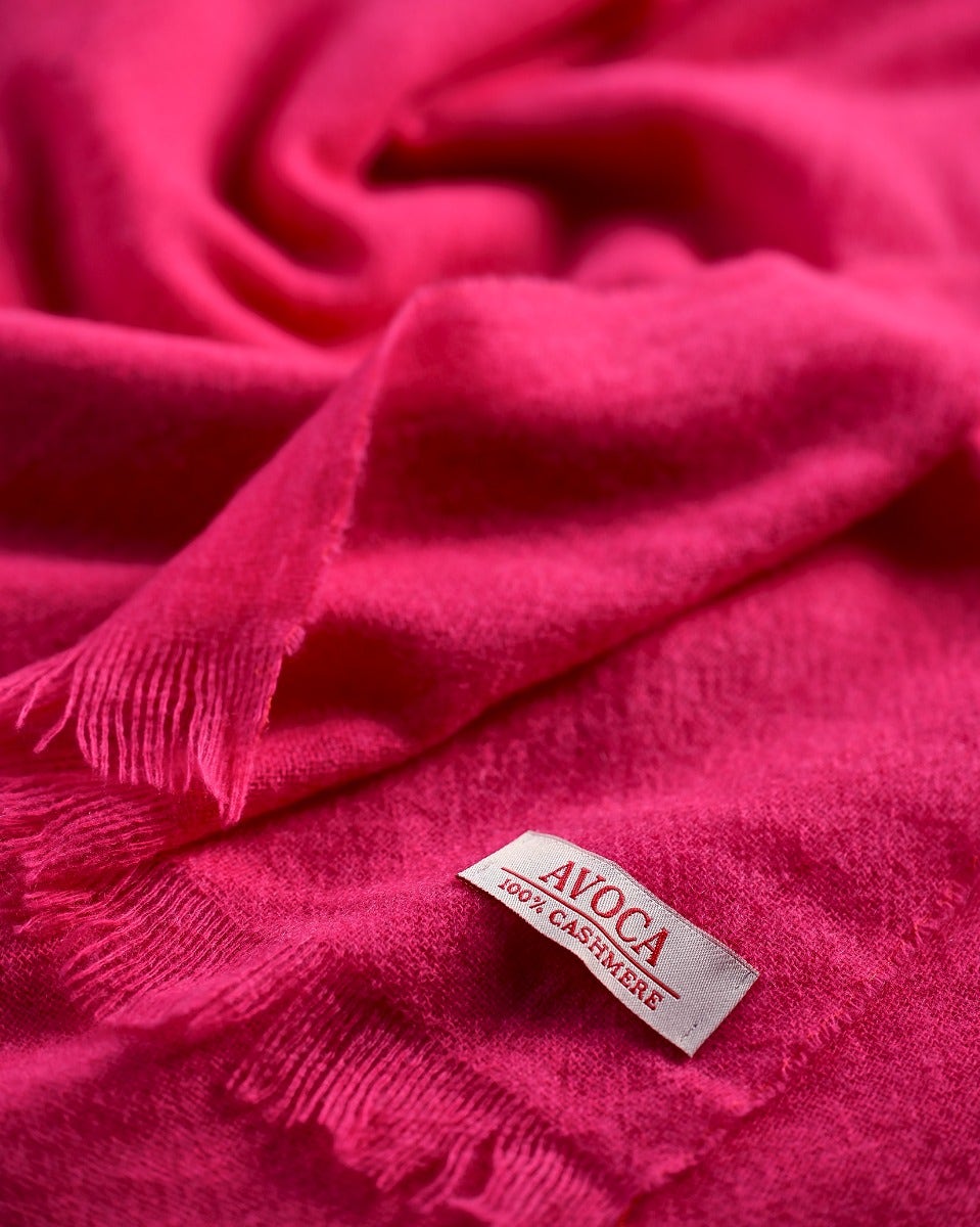 True Fuschia 100% Cashmere Scarf