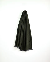 Green Black 100% Cashmere Scarf
