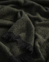 Green Black 100% Cashmere Scarf
