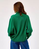 Green Alpha Turtle Neck Knit Jumper