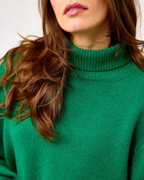 Green Alpha Turtle Neck Knit Jumper