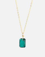 Gold-Filled-&-Emerald-Green-Crystal-Pendant-Necklace