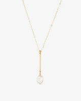 Baroque Pearl Gold Filled Bar Pendant