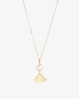 Gold-Filled-Fan-Baroque-Pearl-Pendant-Necklace