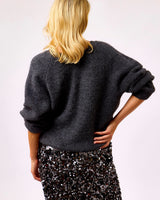 Grey Flare Cropped Jumper