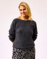 Grey Flare Cropped Jumper