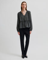 Green Carline Long Sleeve Blouse