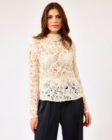 Cream-Sibelle-Textured-Long-Sleeve-Blouse