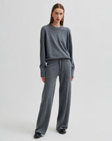Grey Calm O Neck Knit Jumper