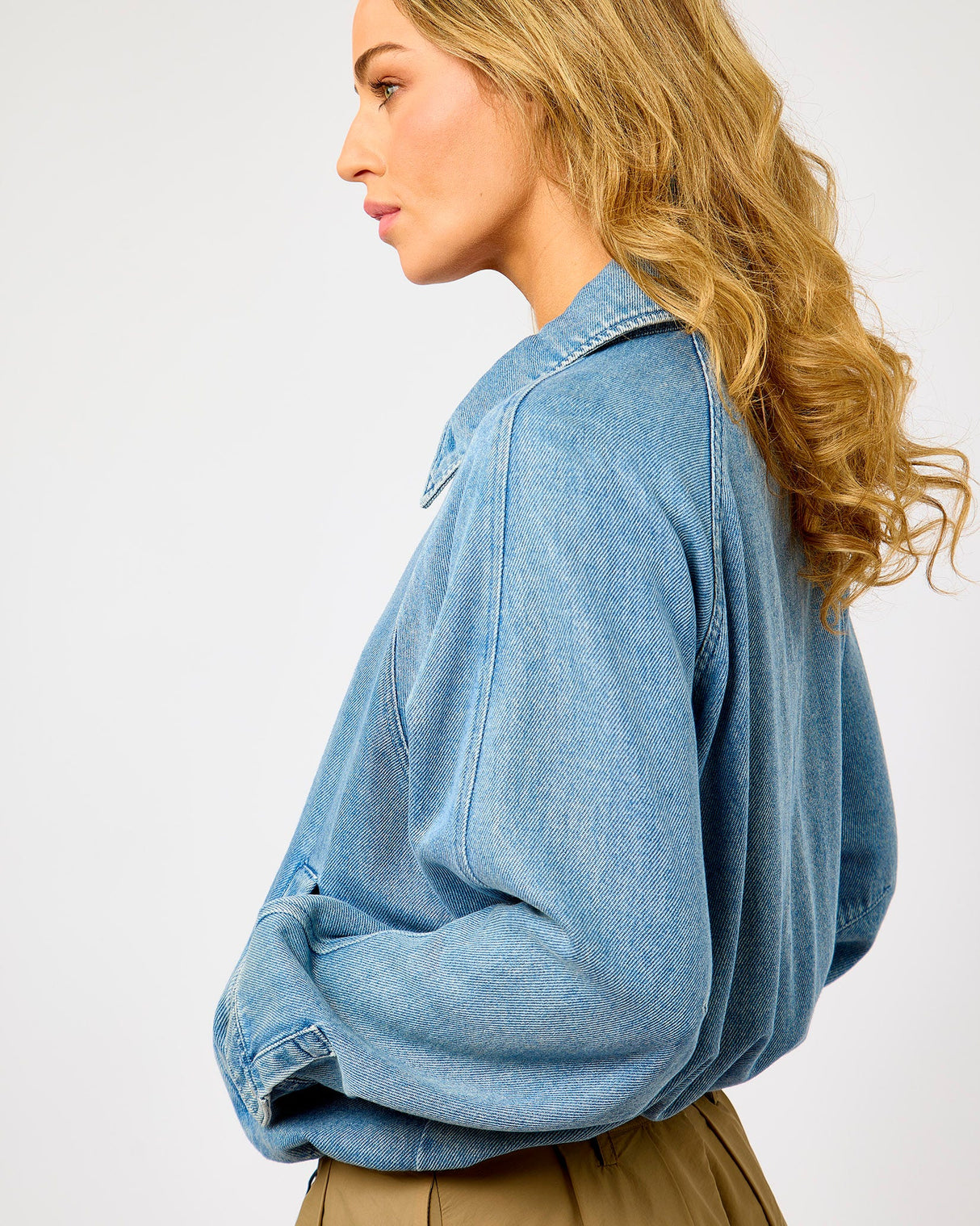 Blue Rio Denim Bomber Jacket