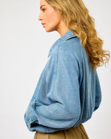 Blue Rio Denim Bomber Jacket