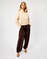 Soft Beige Willie Bomber Jacket