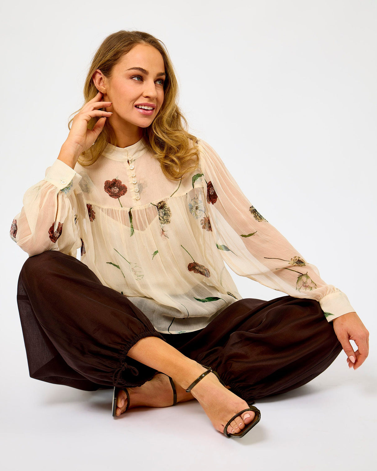 Summer Sand Florala Blouse