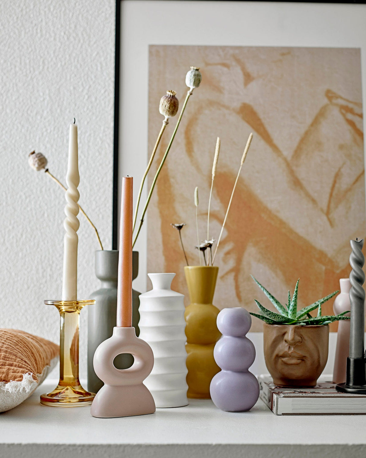 Nature Hand Twisted Taper Candles - Set of 4